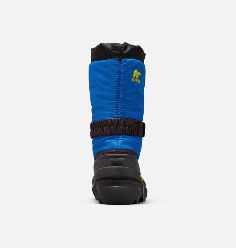 Kids Snow Boots Black/Blue - Sorel Childrens Flurry™ - 728051-DLF